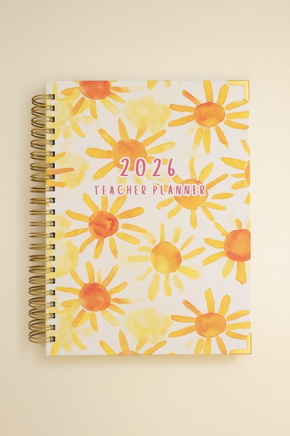 Sun Teacher Planner 2026